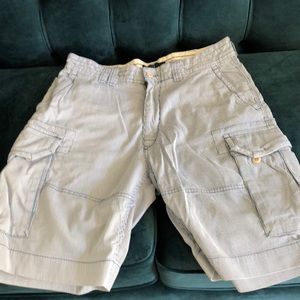 RL cargo blue/white striped shorts. Size 34